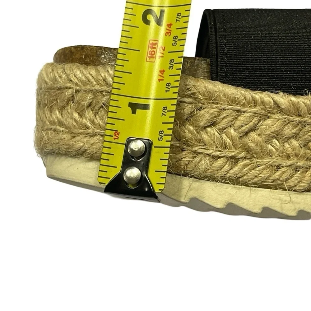 Worn Once Madden Girl Black Crispp Espadrille Slip on Sandal Size 11 comes w/box
